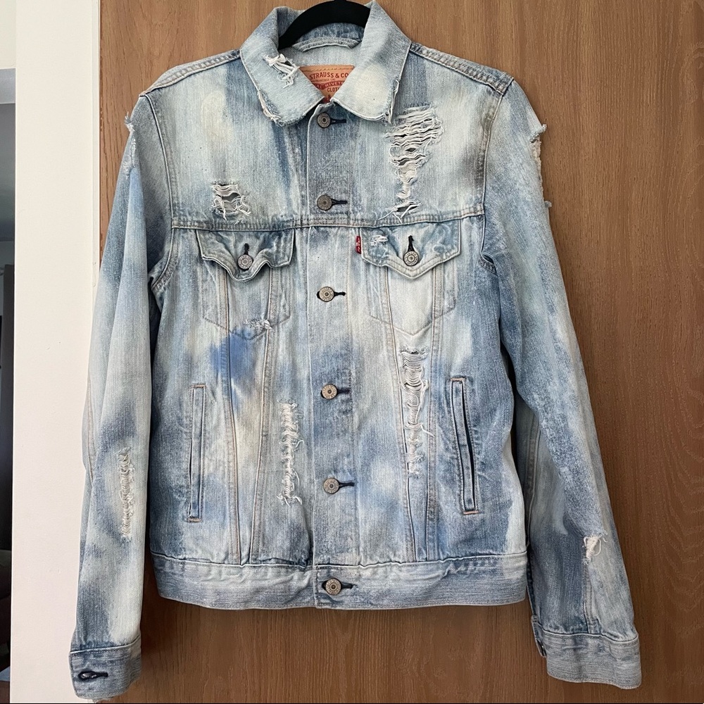 Custom Distressed Levi’s Denim Trucker Jacket